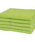 vidaXL Shower Towels 5 pcs 100% Cotton 360 g/m² 70x140 cm Green