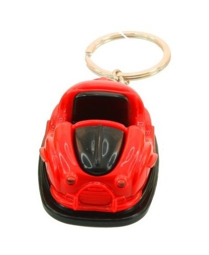Toi Toys sleutelhanger botsauto rood licht en geluid 5.5 cm