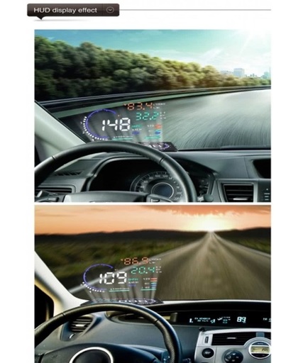 A8 Audi Bmw Mercedes HUD – Head up display – snelheid op autoraam – voorruit projectie auto dashboard – snelheid alarmering