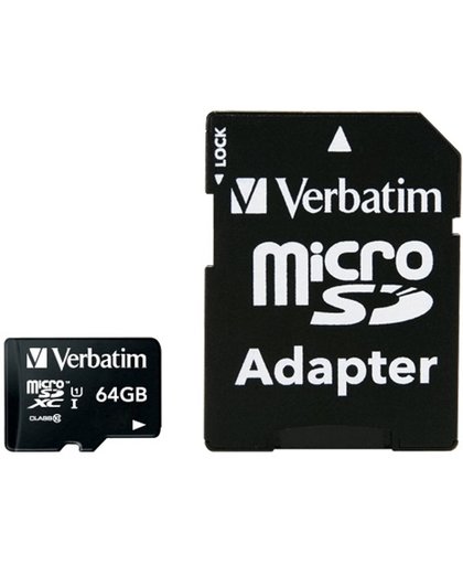 Verbatim Premium 64GB MicroSDXC Klasse 10 flashgeheugen