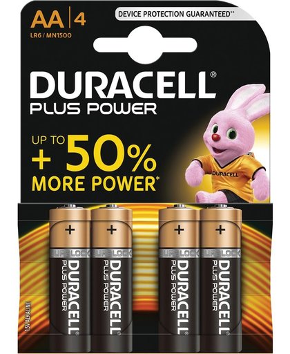 14x Duracell batterijen Plus Power AA, blister a 4 stuks