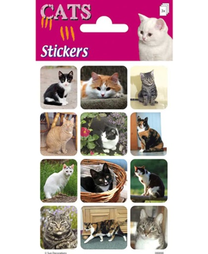 Stickers Katten 3 vellen