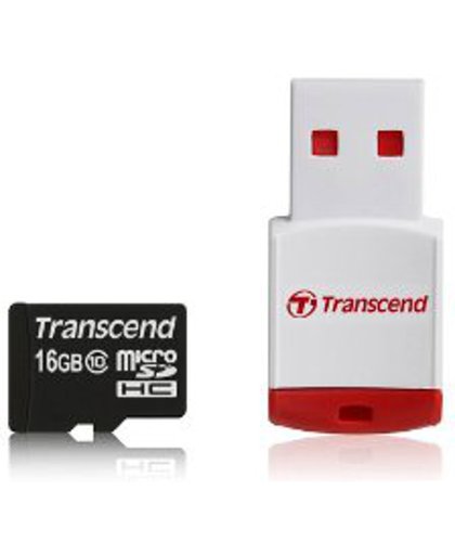 Transcend 16 GB micro SDHC card class 10 met Card Reader
