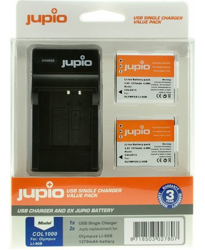 Jupio COL1000 Batterijlader voor binnengebruik Zwart batterij-oplader