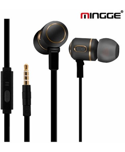 Mingge headset - in-ear oordopjes / oortjes zwart Acer Liquid Z330 Z520 Z630 Zest Z6 Plus