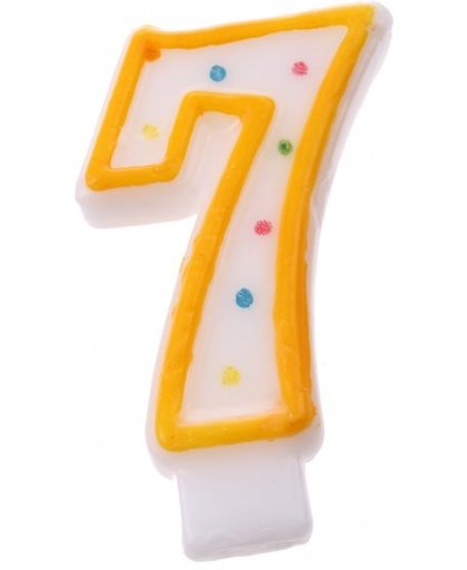 Amscan verjaardagskaars nummer 7 geel