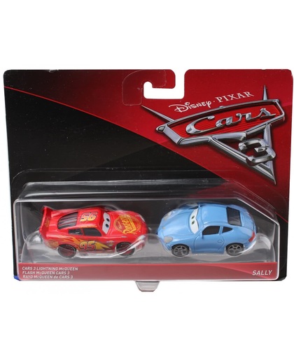 Mattel Cars Voertuigen: Lightning Mcqueen & Sally 7 Cm