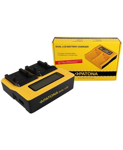 PATONA Dual LCD USB Charger for Olympus Li-10B Camedia C50 Zoom C5000 Zoom C60 Zoom C760 Ultra
