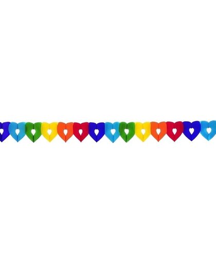 Amscan verjaardagsslinger regenboog hart 400 cm