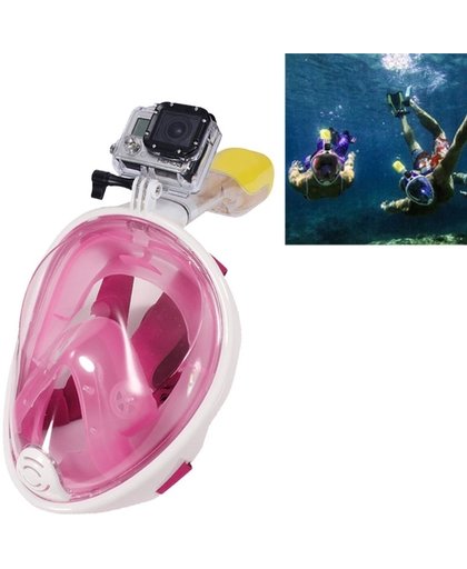NEOPine Water Sports Diving Equipment Full Dry Diving Mask Swimming Glasses voor GoPro HERO4 /3+ /3 /2 /1, M Size(roze)