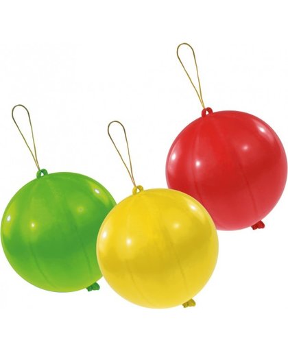 Amscan boksballonnen 45 cm rood/groen/geel 3 stuks
