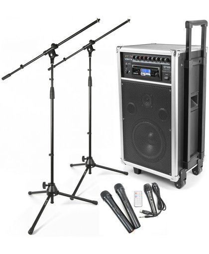Vonyx ST100 Mobiele installatie met draadloze microfoons microfoonstandaards