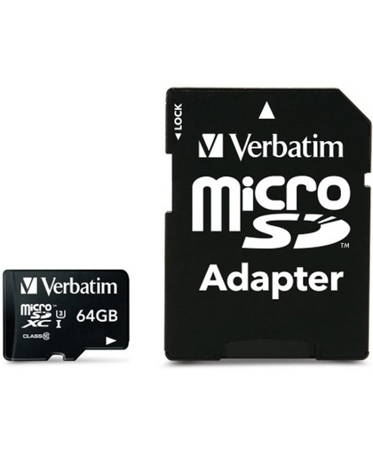 Verbatim Pro 64GB MicroSDXC UHS Klasse 10 flashgeheugen