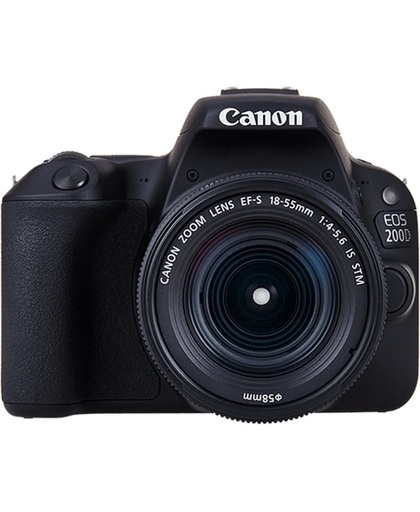 Canon EOS 200D + EF-S 18-55mm f/4-5.6 IS STM + EF 50mm f/1.8 STM SLR camerakit 24.2MP CMOS 6000 x 4000Pixels Zwart
