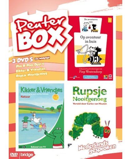 Peuter Box - 3 DVD's - Pim & Pom - Kikker & Vriendjes - Rupsje Nooitgenoeg