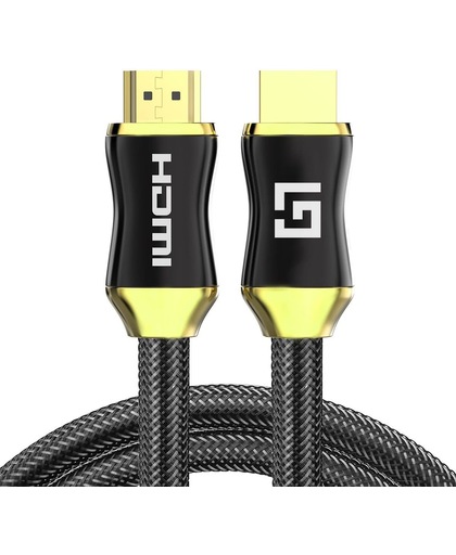 LifeGoods HDMI Kabel 2.0 Gold Plated - High Speed Cable - 18GBPS - Full HD 1080p - 3D - 4K (60 Hz)- Ethernet - Audio Return Channel - HDMI naar HDMI - Male to Male - Voor TV - DVD - Laptop - Tablet - PC - Beeldscherm - Beamer - 5 Meter - Extra lang