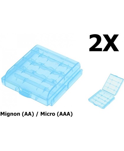 2 Stuks - Transportbox Batterijen Mignon (AA) / Micro (AAA)
