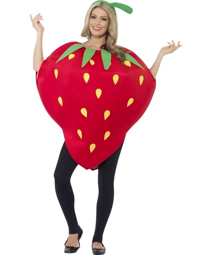 Aardbei Kostuum Strawberry Costume | Onesize past tot XL
