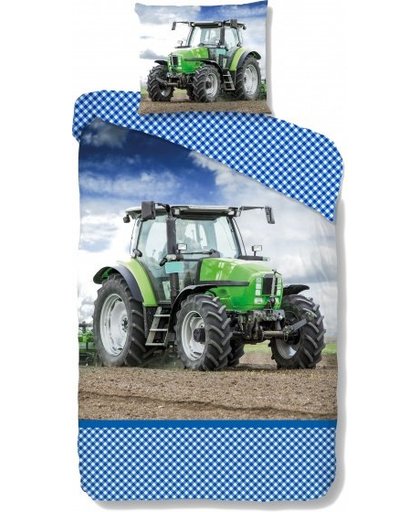 Good Morning dekbedovertrek Tractor 135 x 200 cm groen