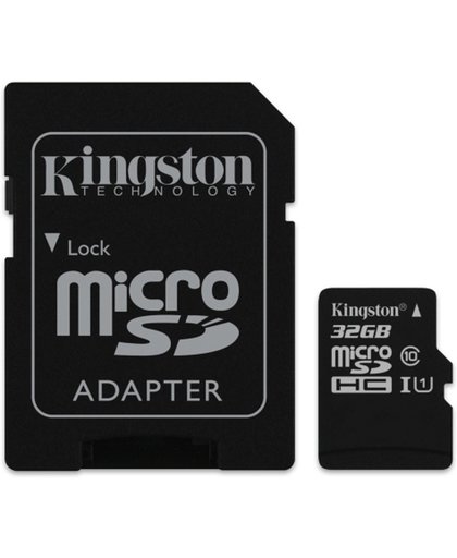 Kingston Technology SDC10/32GB 32GB MicroSDHC Flash Klasse 10 flashgeheugen