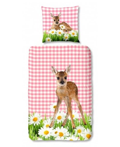 Good Morning dekbedovertrek Bambi 135 x 200 cm roze