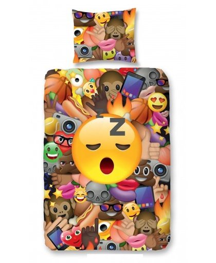 Good Morning dekbedovertrek Emoji 140 x 200/220 cm