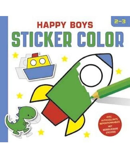 Deltas sticker en kleurboek Happy boys 23 cm