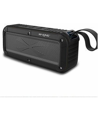 W-KING S20 Draadloze speaker - Shockproof - Waterdicht - Stofvrij - Waterproof IPX6 - Dropproof - Batterij 2000 mAh - zwart - AUX - Bluetooth - NFC - Micro sd - Zwarte uitvoering