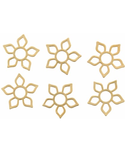 onderdelen 6pcs goudkleurig in de vorm van een bloem
