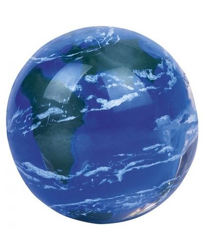 Moses stuiterbal wereldbol 4,5 cm blauw