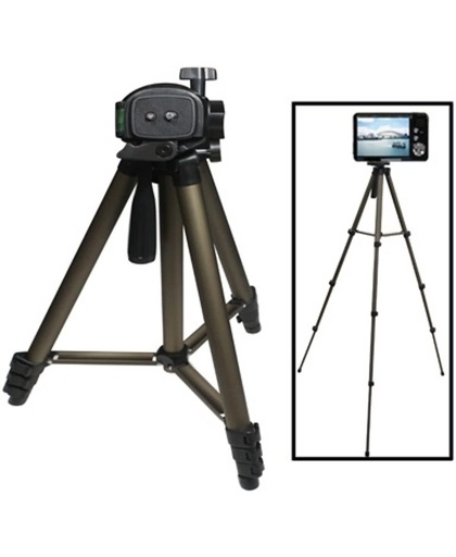 Portable Tripod Stand voor Digital Cameras, 4-Section Aluminum Legs met Brace