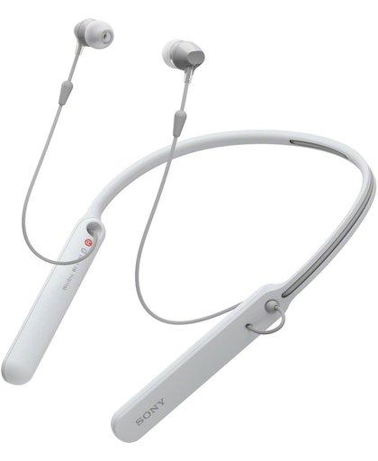 Sony WI-C400 mobiele hoofdtelefoon Stereofonisch In-ear, Neckband Wit Draadloos