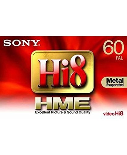 SONY HG Tape Hi8 Cassette 60 Minuten Hi-8 HME Metal Evaporated