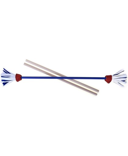 Set Acrobat Flower Stick BLUE shaft, red/white/blue flower + hand sticks