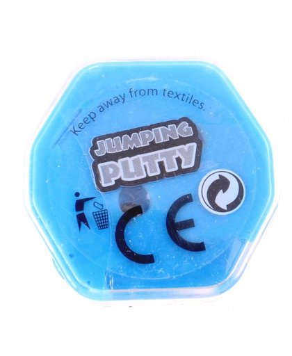 Johntoy jumping putty met oogjes blauw 4.5 cm