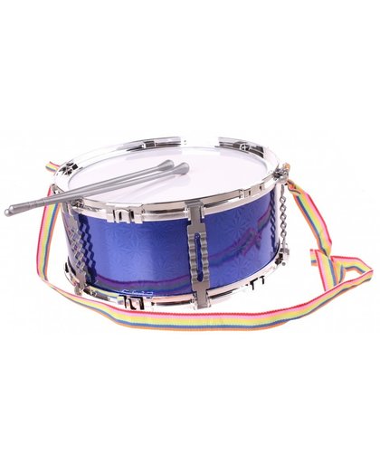 Johntoy drum met sticks blauw 30 cm