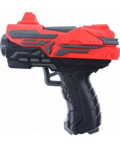 Johntoy Shotgun foam blaster pistool 15 cm rood