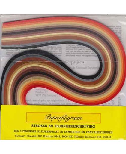 Papierfiligraan - 15 Kleuren - 775 Stroken - 3mm breed en 48cm Lang