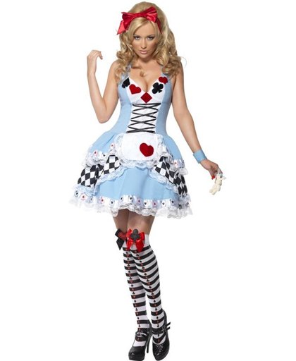 Alice in Wonderland kostuum | Halternek jurkje maat M (40-42)