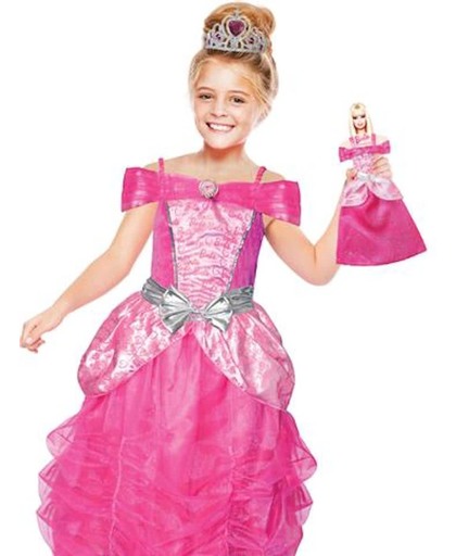 Barbie Heart Prinses & Mini Me 3 - 5 jaar- verkleedkostuum