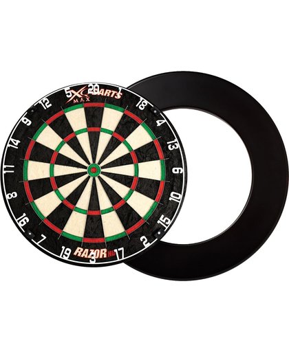 XQ Max - Razor HD Bristle - dartbord - inclusief - dartbord surround ring - Zwart