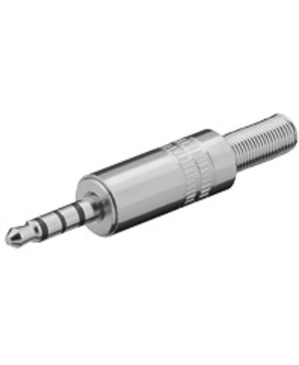 Goobay 3,5mm Jack (m) connector - metaal - 4-polig / stereo