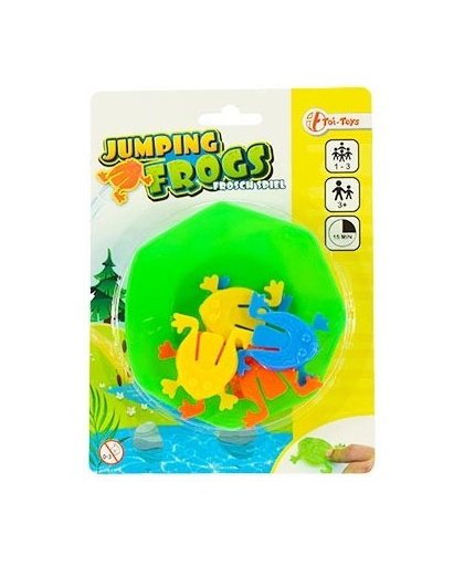 Toi Toys jumping frogs kikkerspel 7 delig 9.5 cm