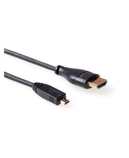 ACT AK3798 2m HDMI Type A (Standard) HDMI Type D (Micro) Zwart HDMI kabel
