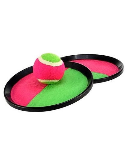 Toi Toys vangspel klittenband groen/roze 18 cm