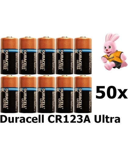 50 Stuks - Duracell CR123A Ultra Lithium batterij