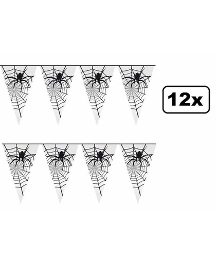 12x Horror Vlaggenlijn spin 6 meter