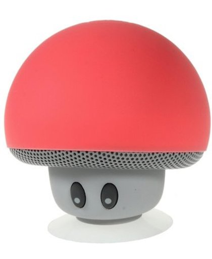 GadgetBay Draadloze bluetooth speaker paddenstoel rood mushroom