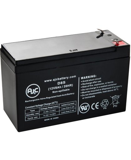 AJC® Battery geschikt voor Shin Kobe HV7-12 12V 8Ah UPS Noodstroomvoeding accu
