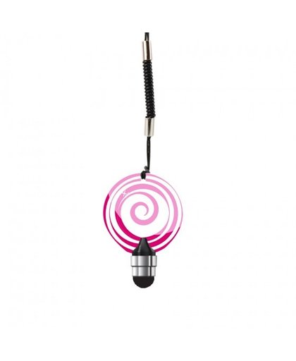 Dresz stylus touchscreen Lollipop 4 cm wit/roze